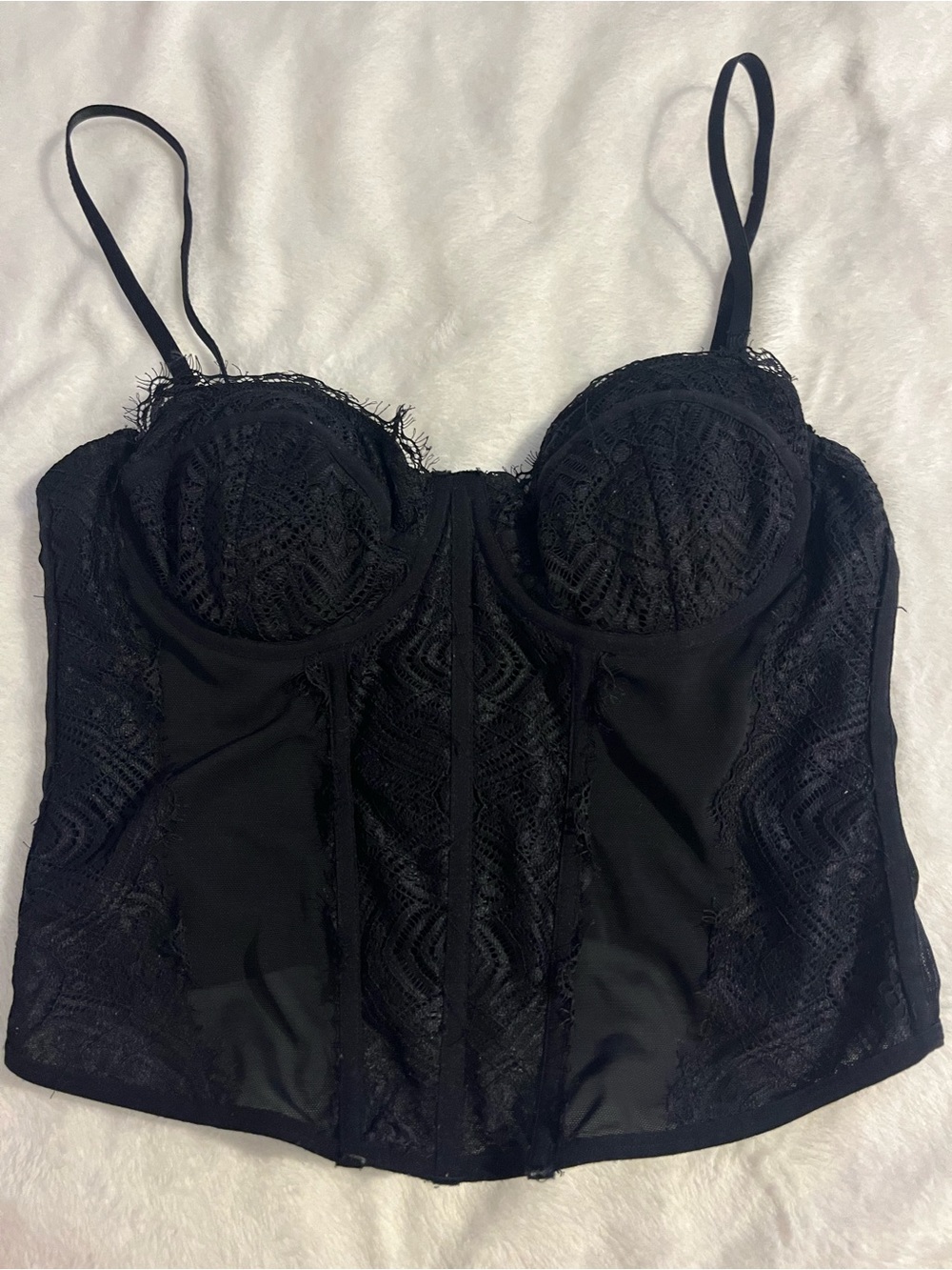 Black Corset Going Out Top - Garage